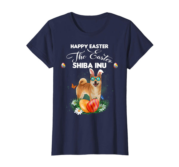 Shiba Inu Dog Sunglass Bunny Happy Easter Day Tshirt