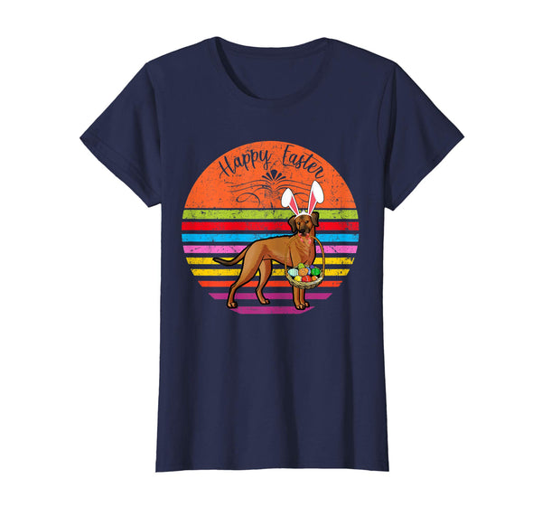 Cute Rhodesian Ridgeback Dog With Bunny Hat Easter Egg Shirt