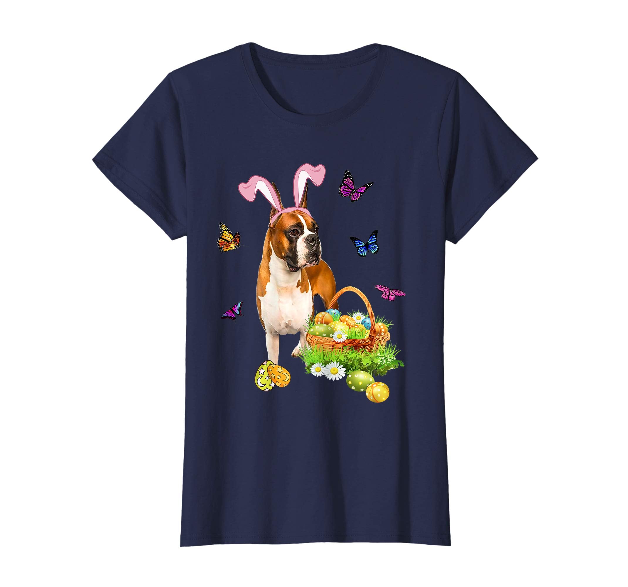 Boxer Bunny Hat Rabbit Easter Eggs T-Shirt