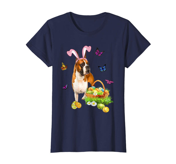 Boxer Bunny Hat Rabbit Easter Eggs T-Shirt