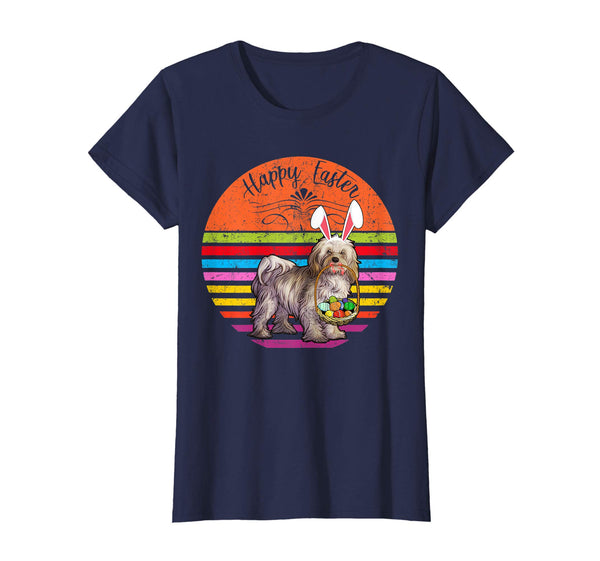 Vintage Havanese Dog Easter Eggs Basket T Shirt