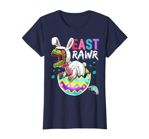 Happy Eastrawr T Rex Dinosaur Easter Bunny Egg Shirt Kids