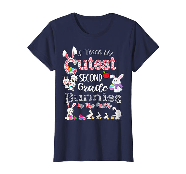 Cute Easter Second Grade Teacher T Shirt - Cutest Bunnies