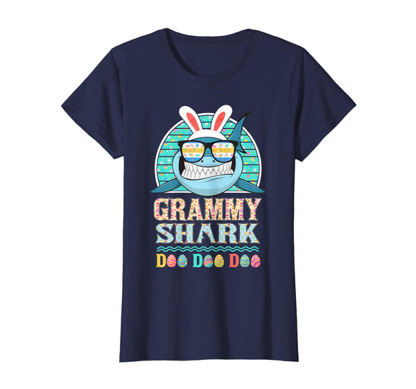Funny Grammy Shark Happy Easter Day Gift Family Shirt