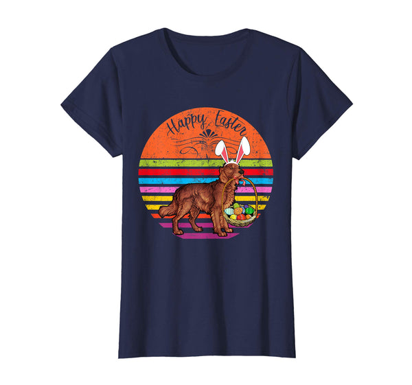 Vintage Irish Setter Dog Easter Eggs Basket T Shirt