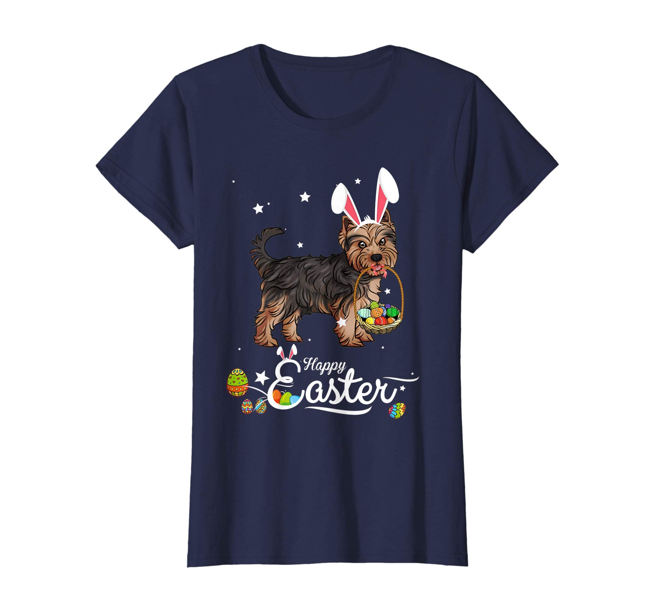 Yorkshire Terrier Dog With Bunny Hat Easter Costume T Shirt