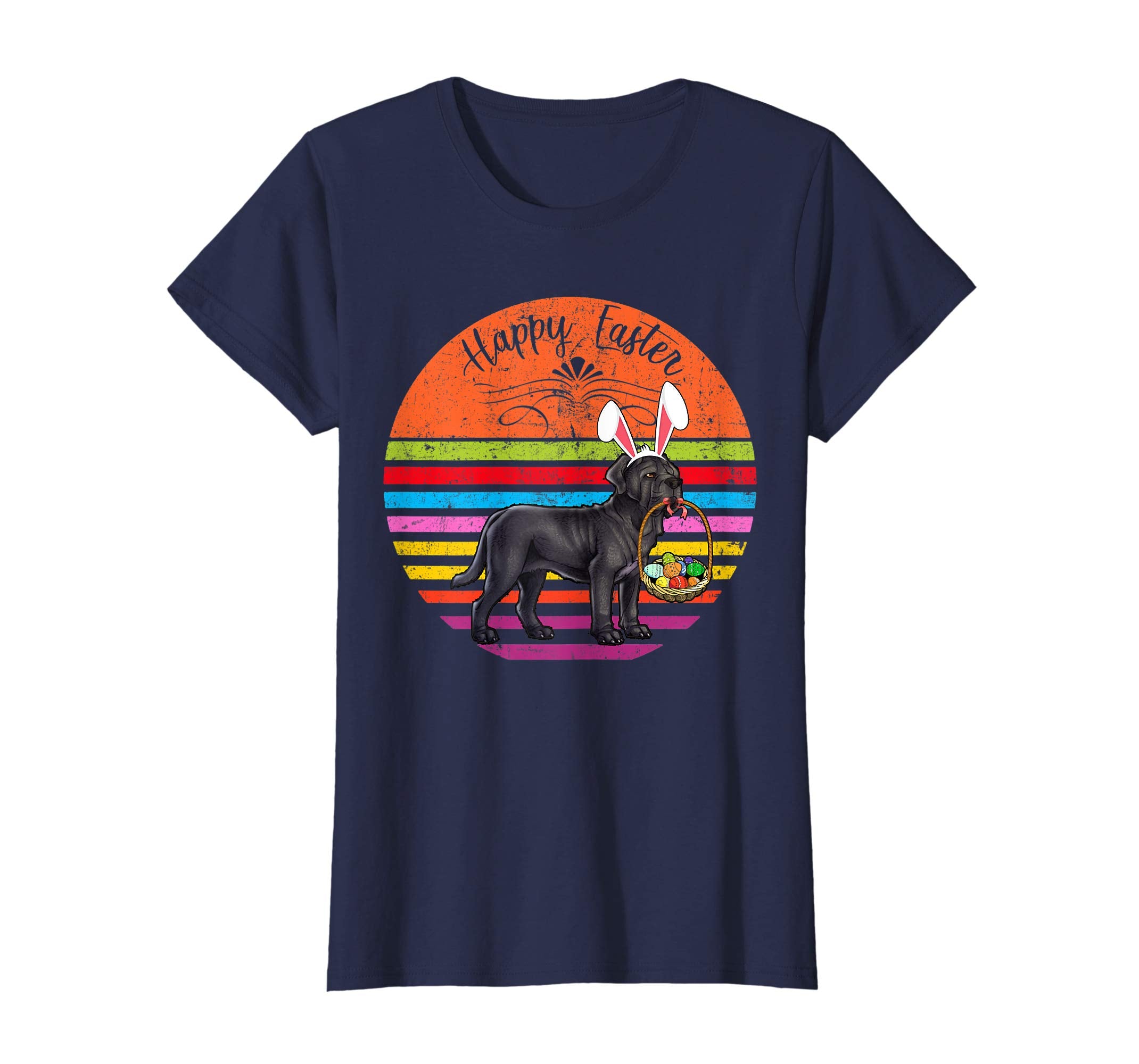 Vintage Neapolitan Mastiff Dog Easter Eggs Basket T Shirt