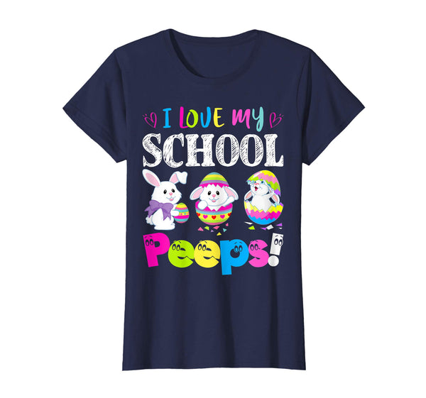 I Love My School Peeps Easter Bunny Gift T-Shirt