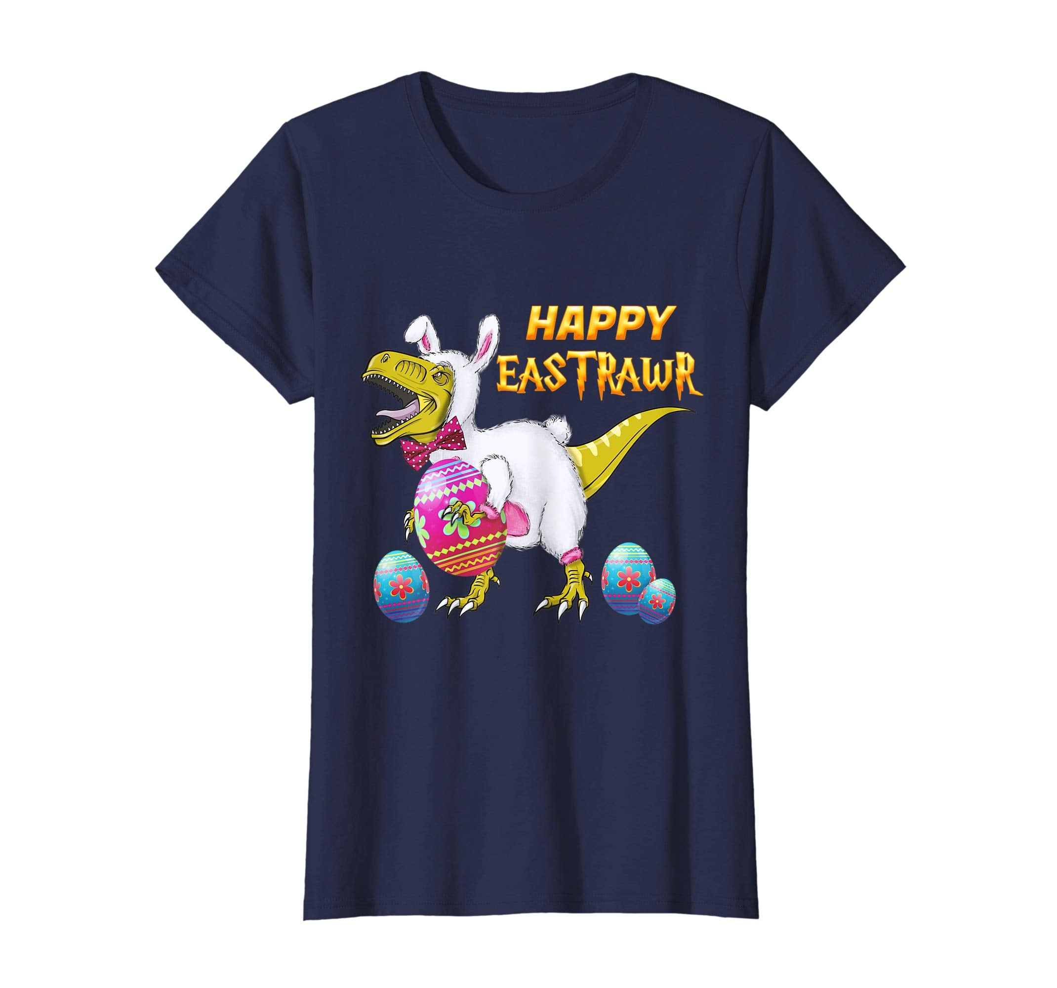Happy Eastrawr T Rex Dinosaur Easter Bunny Egg Shirt Kids