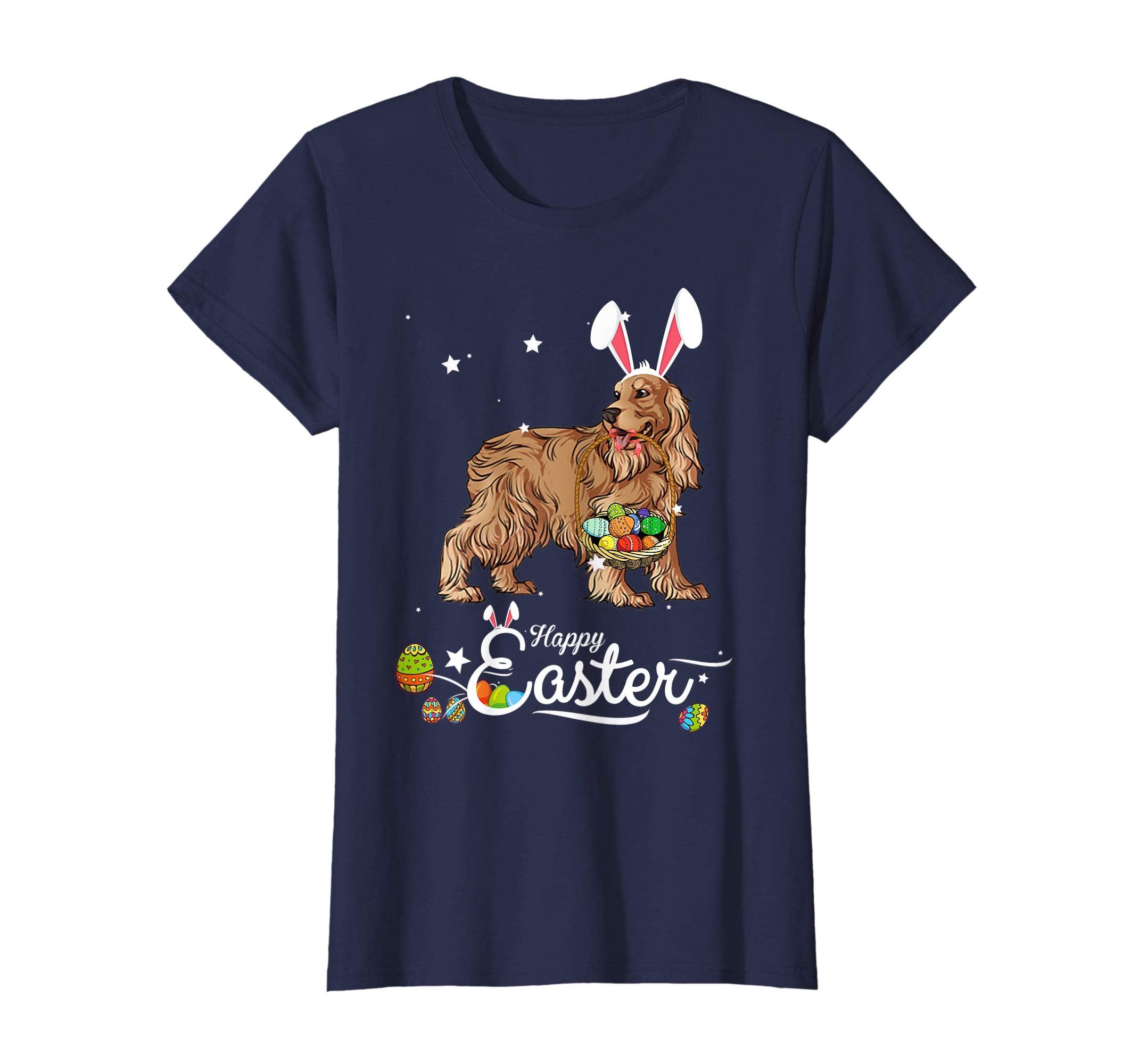 Cocker Spaniel Dog With Bunny Hat Easter Costume T Shirt