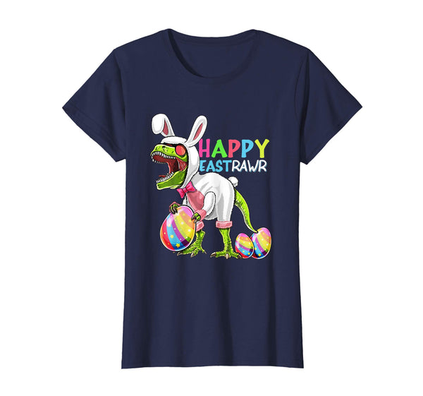 Funny Easter T rex Dino Eggs Happy Eastraw Kids Boys Tshirt