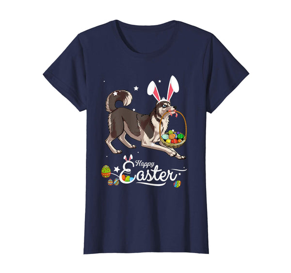 Siberian Husky Dog With Bunny Hat Easter Costume T Shirt