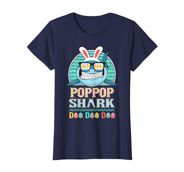 Funny Poppop Shark Happy Easter Day Gift Family Shirt