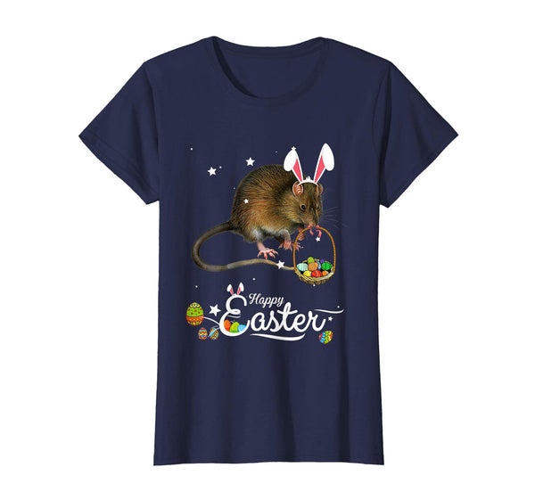 Cute Easter Rat with Bunny Ears and Eggs T Shirt