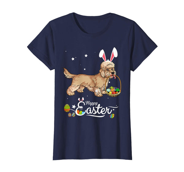 Dandi Dinmont Dog With Bunny Hat Easter Costume T Shirt