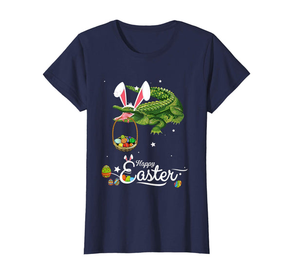 Cute Easter Crocodile with Bunny Ears and Eggs T Shirt