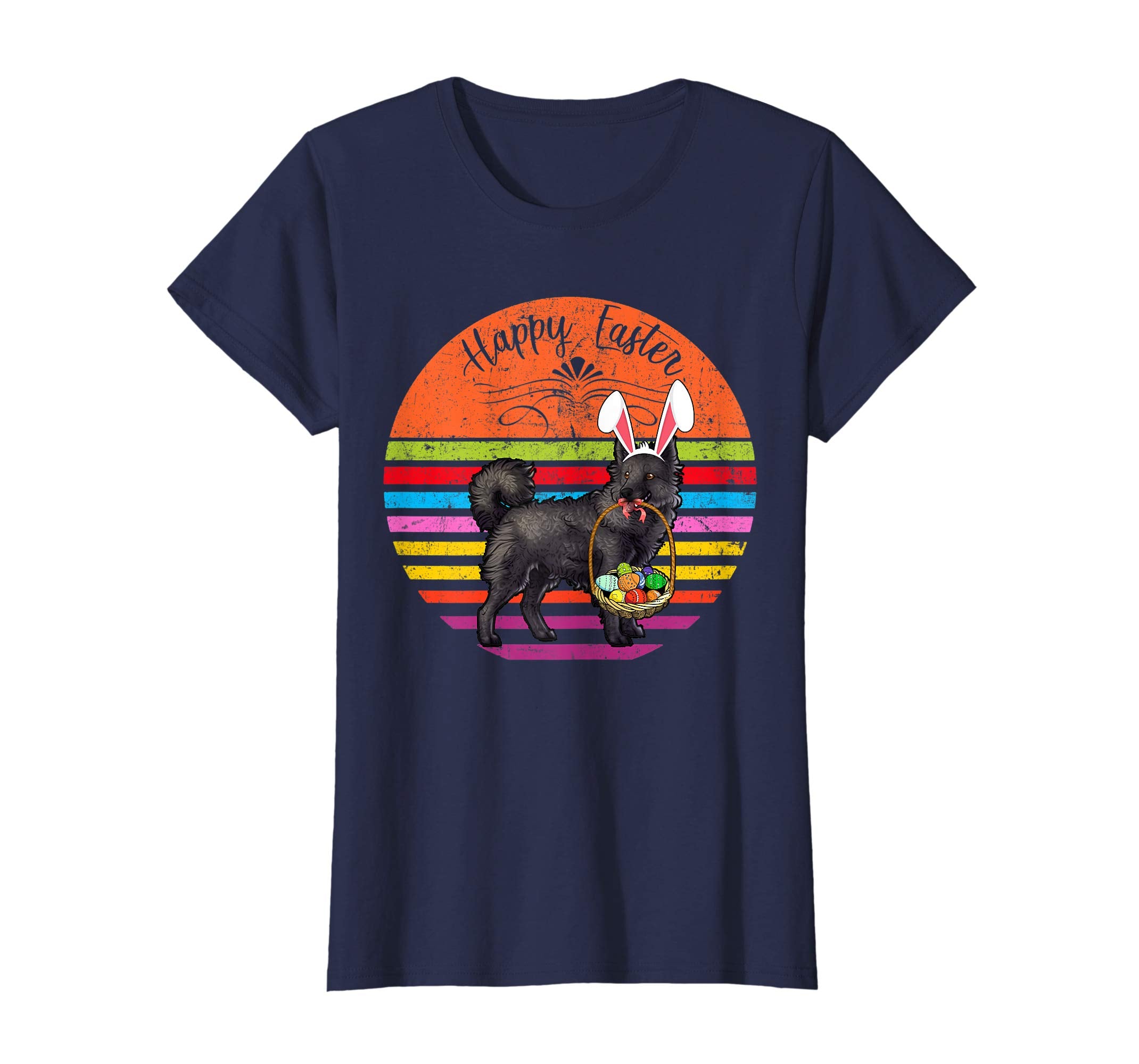 Vintage Mudi Dog Easter Eggs Basket T Shirt