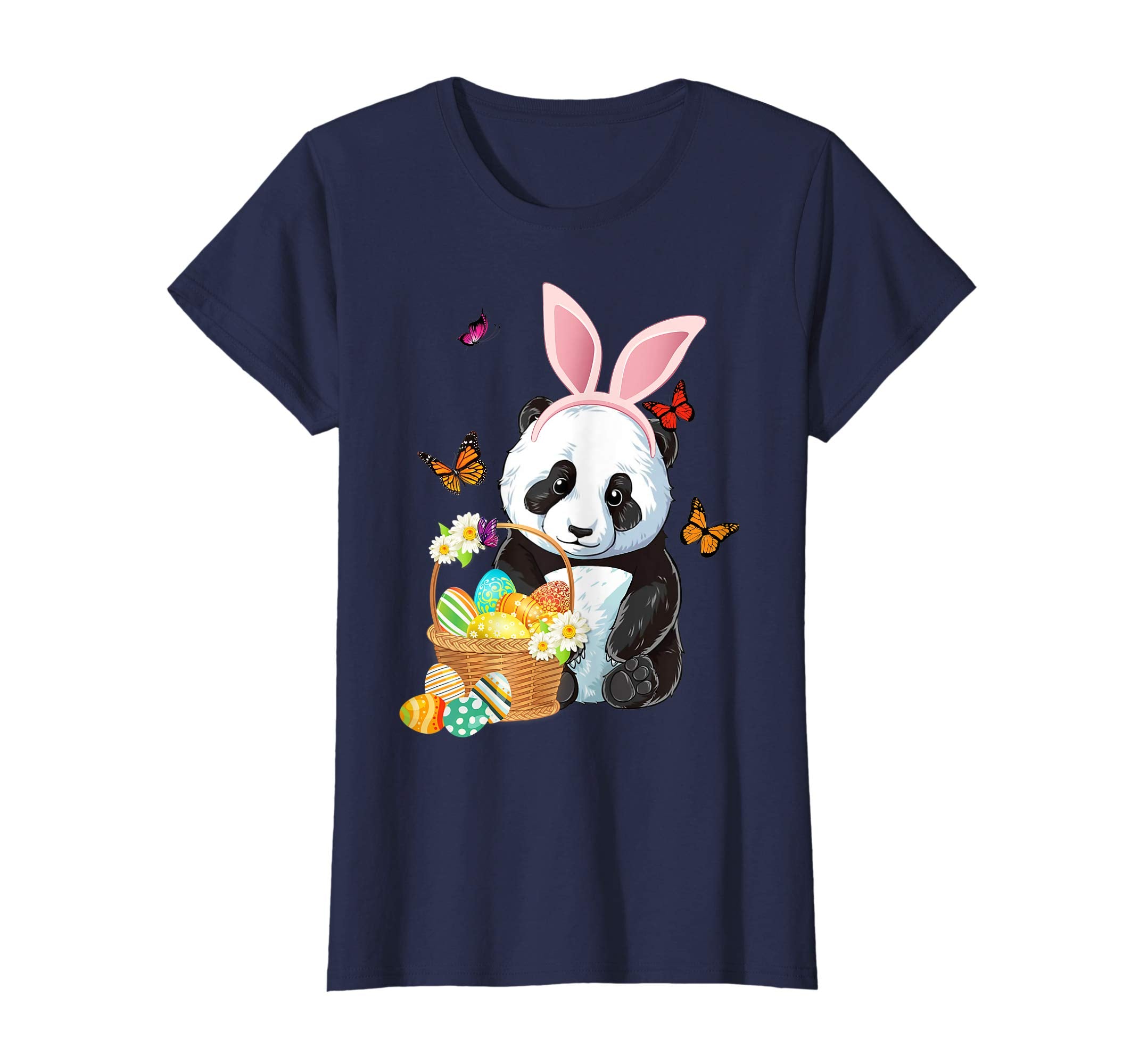 Panda Bunny Hat Rabbit Easter Eggs Shirt