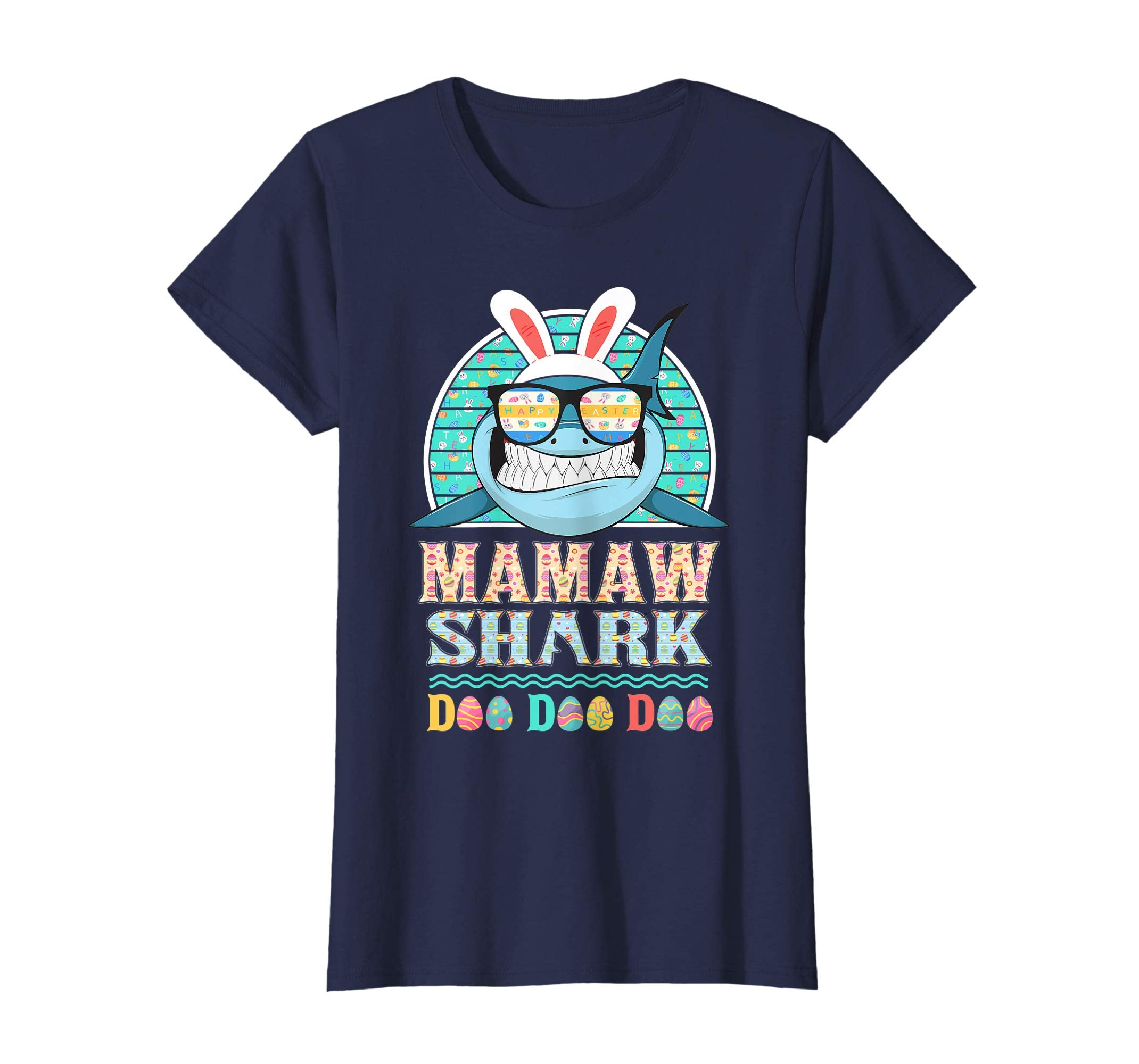 Funny Mamaw Shark Happy Easter Day Gift Family Shirt