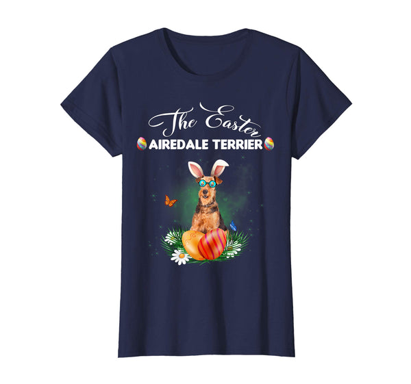 Airedale Terrier Bunny Easter Day Dog Gifts T-Shirt