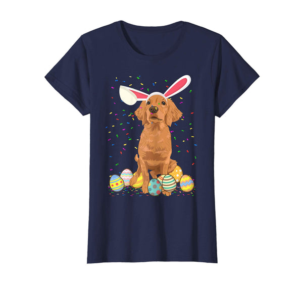 Golden Retriever Dog Ear Easter Eggs Shirt Happy Easter Day