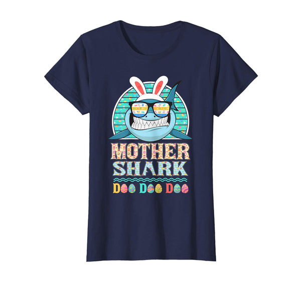 Funny Mother Shark Happy Easter Day Gift Family Shirt
