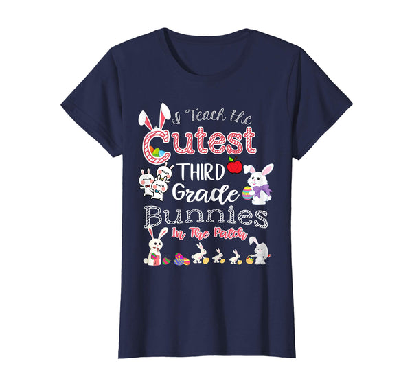 Cute Easter Third Grade Teacher T Shirt - Cutest Bunnies