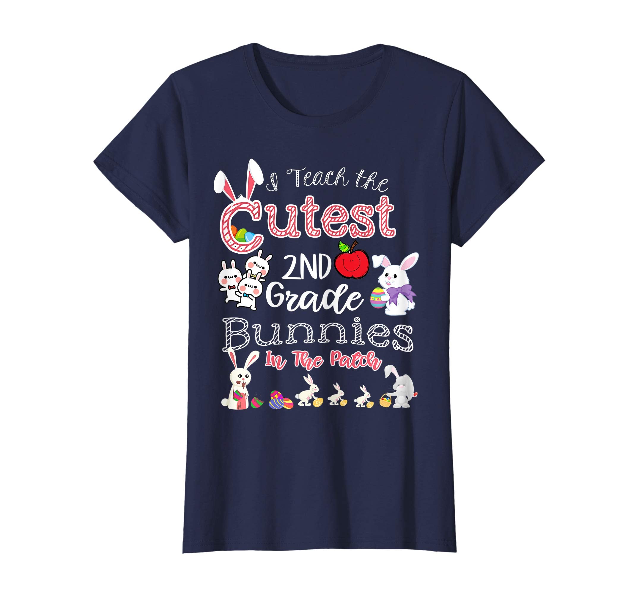 Cute Easter 2nd Grade Teacher T Shirt - Cutest Bunnies