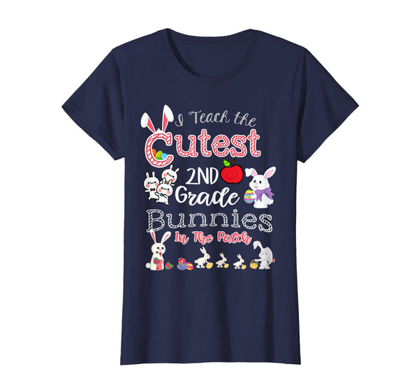 Cute Easter 2nd Grade Teacher T Shirt - Cutest Bunnies