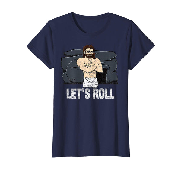 Easter Jesus T Shirt Resurrection Stone Rolling Let's Roll