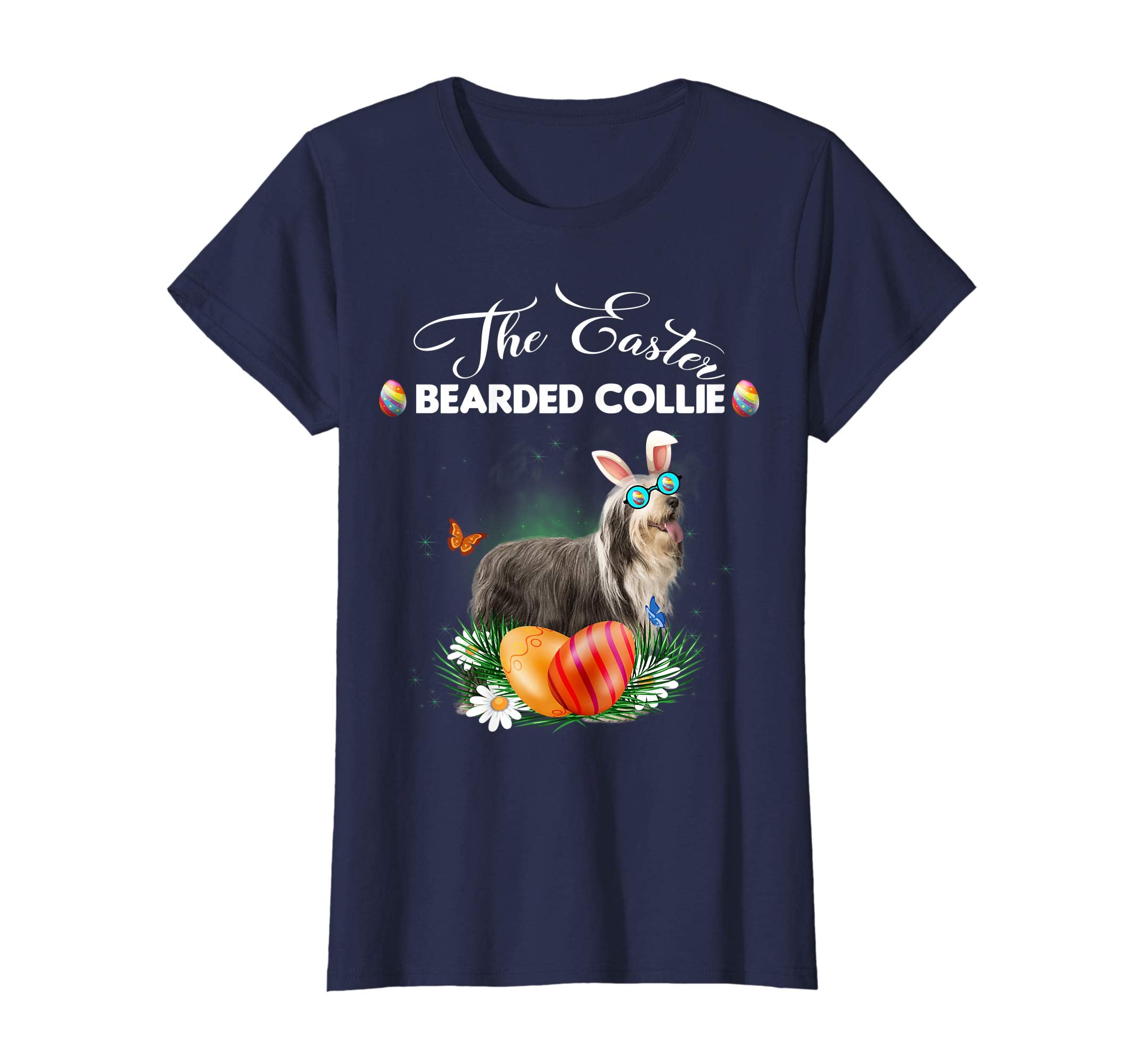Bearded Collie Bunny Easter Day Dog Gifts T-Shirt