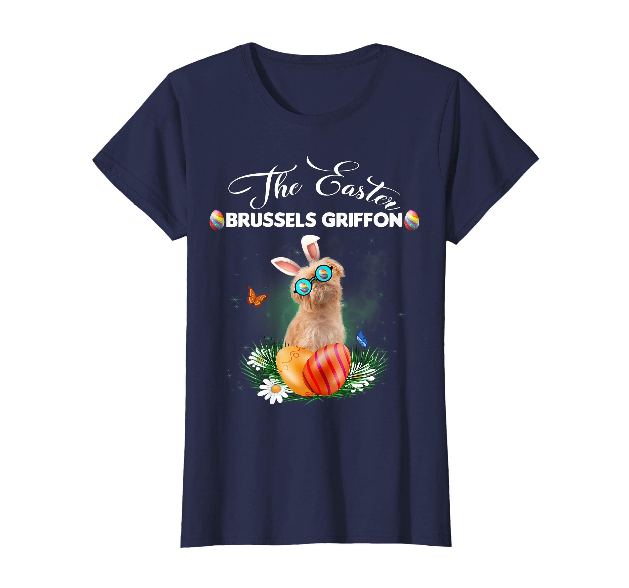 Brussels Griffon Bunny Easter Day Dog Gifts T-Shirt