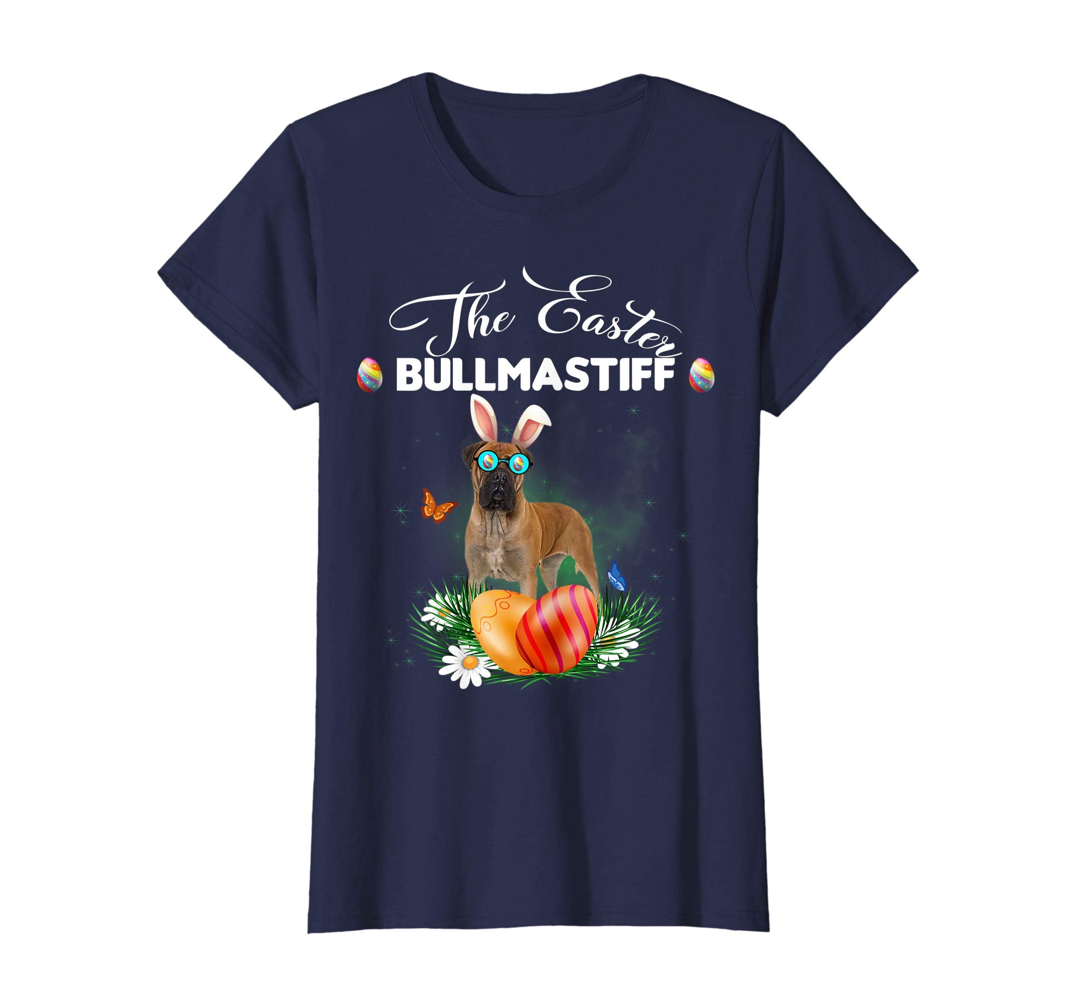 Bullmastiff Bunny Easter Day Dog Gifts T-Shirt