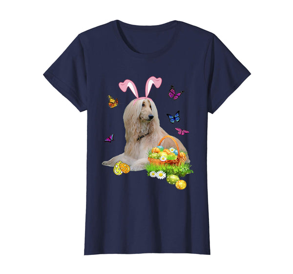 Afghan Hound Bunny Hat Rabbit Easter Eggs T-Shirt