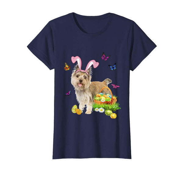 Cairn Terrier Bunny Hat Rabbit Easter Eggs T-Shirt