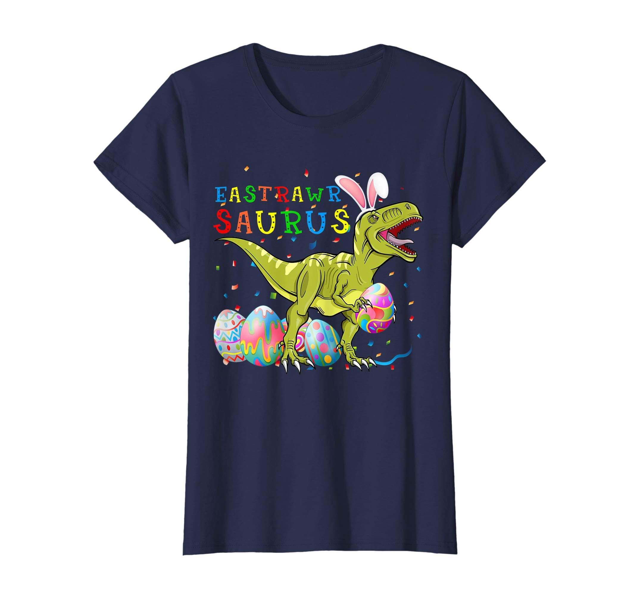 Eastrawr Saurus T Rex Dinosaur Easter Bunny Egg Shirt Kids