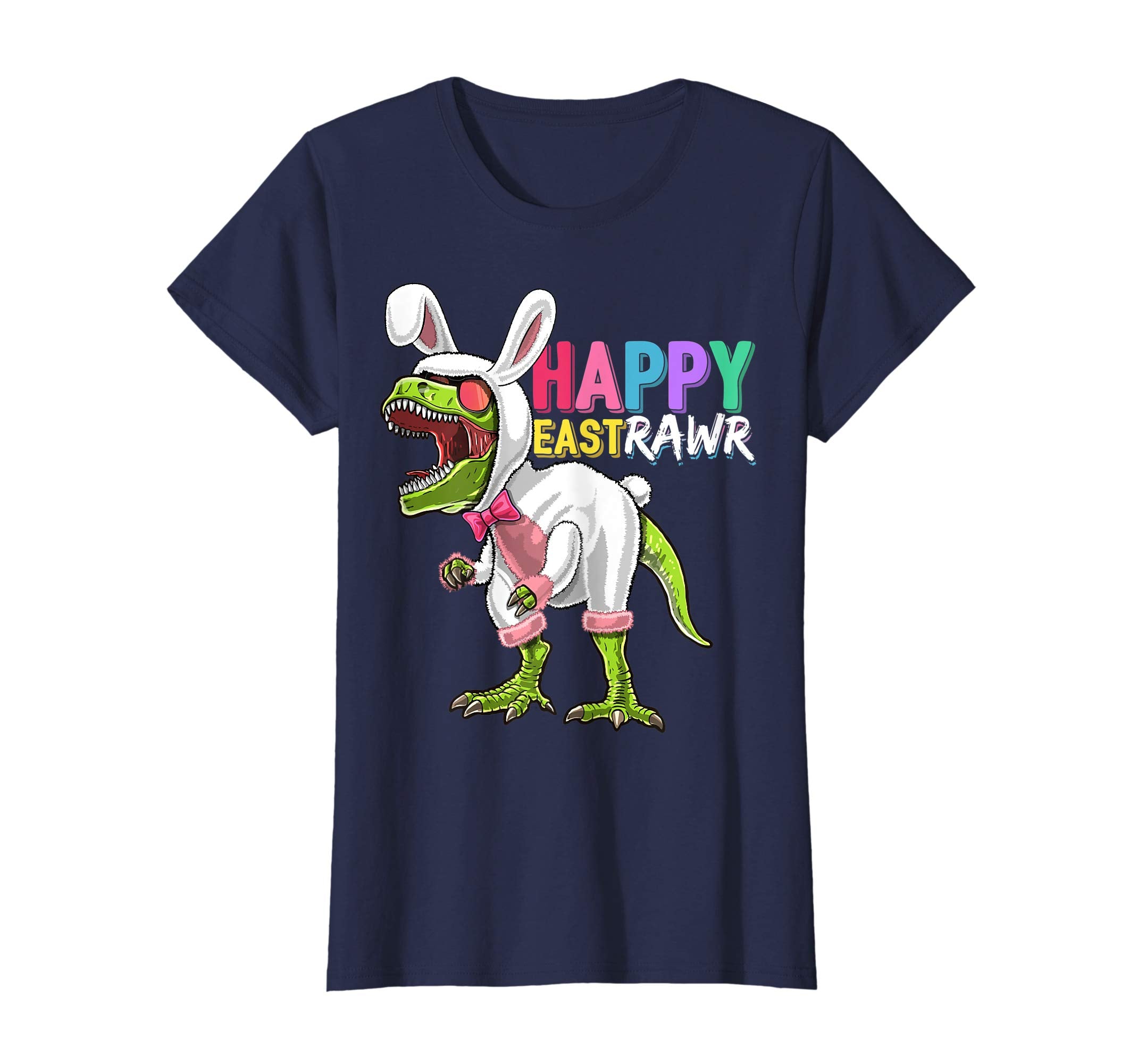 Happy Eastrawr T Rex Dinosaur Easter Bunny Costume Shirt Kid