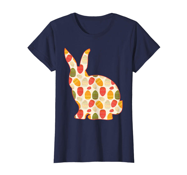 Vintage Retro Easter Bunny Egg Pattern Easter Gift T-Shirt