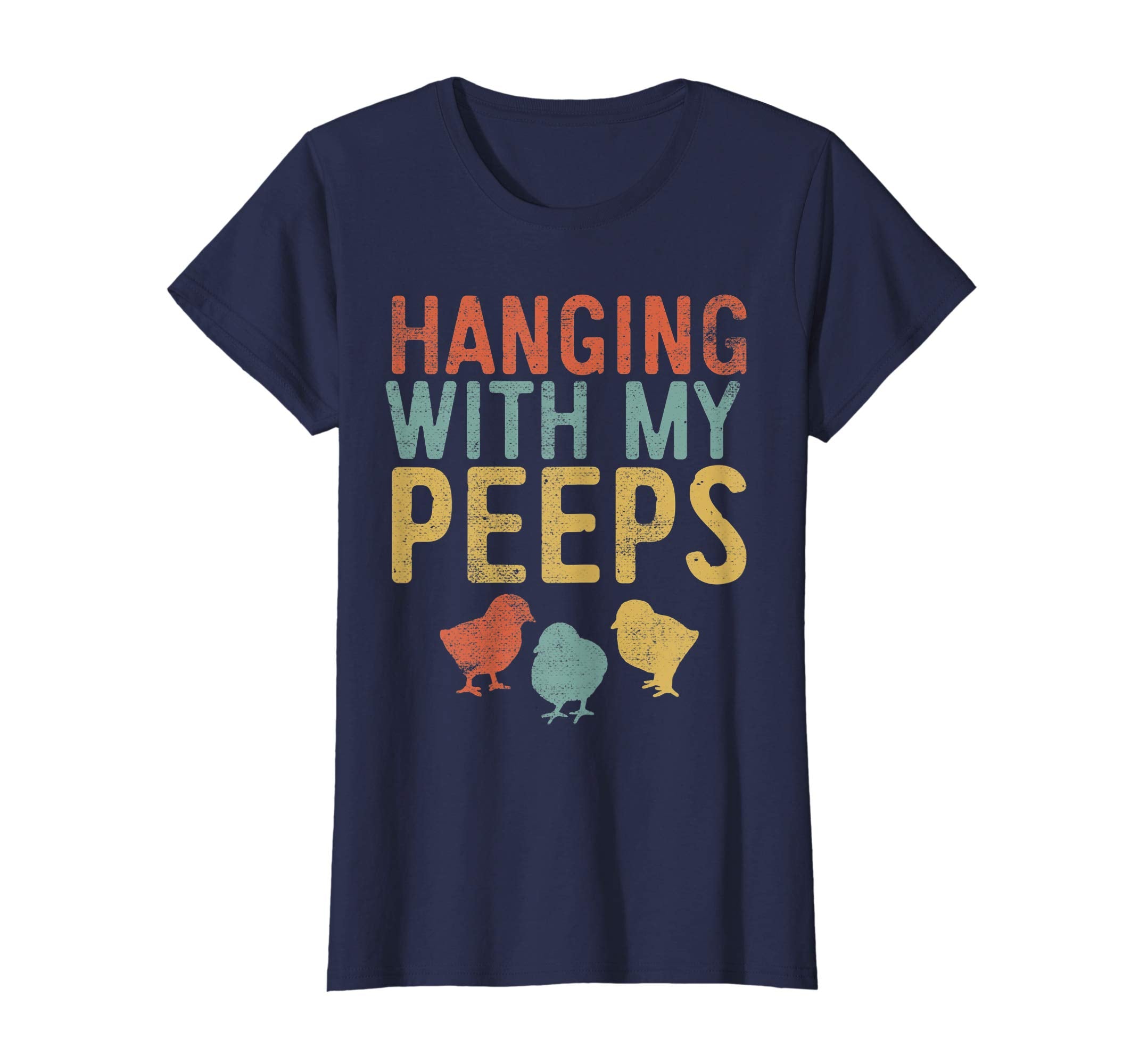 Easter Chicks Hanging With My Peeps Retro Vintage T-Shirt