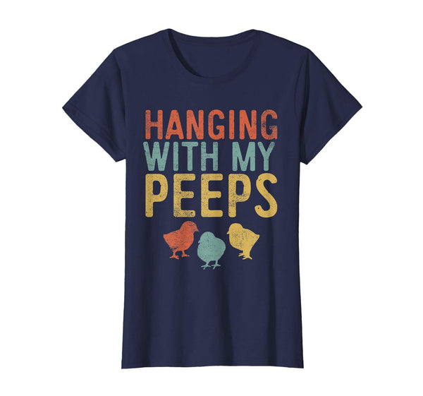 Easter Chicks Hanging With My Peeps Retro Vintage T-Shirt