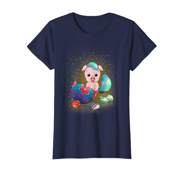 Pig Easter Eggs Funny T-Shirts Happy Easter Bunny Gifts Tee