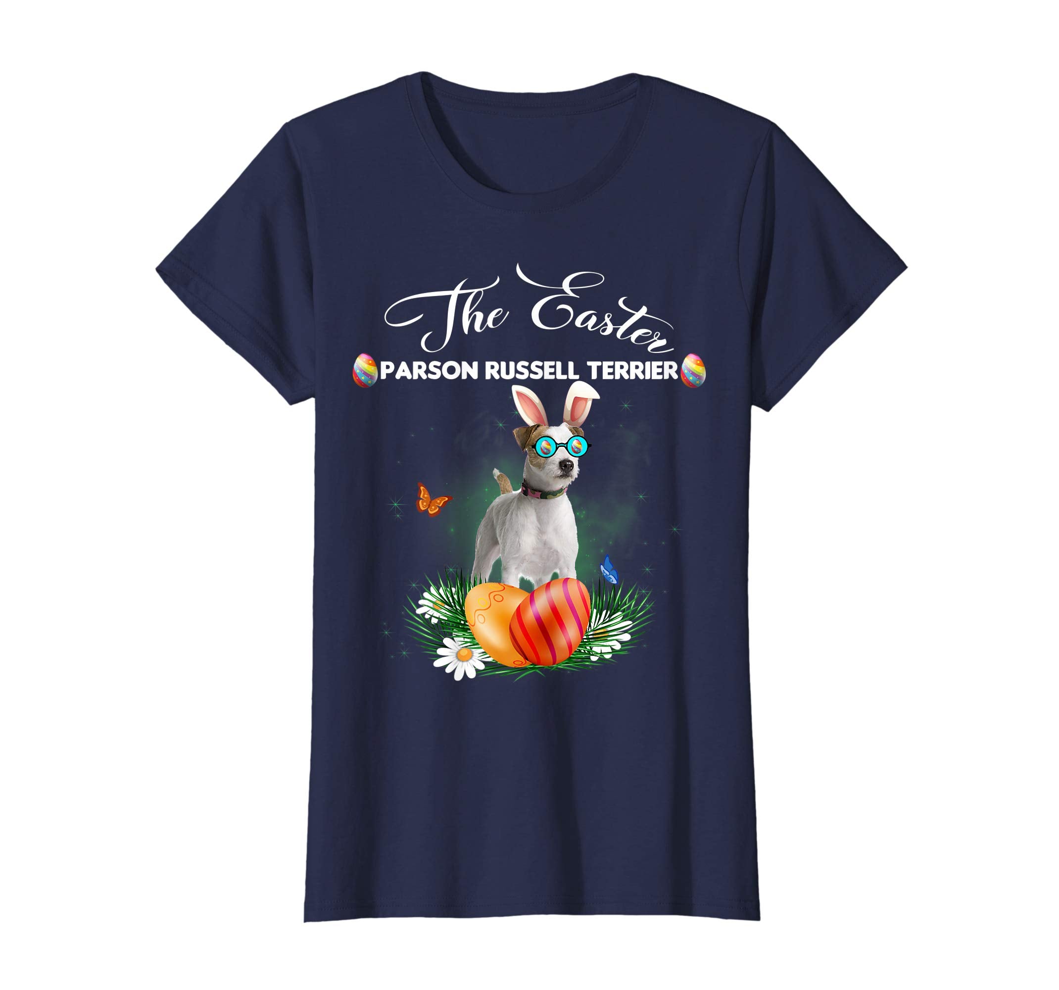 Parson Russell Terrier Bunny Easter Day Dog Gifts T-Shirt