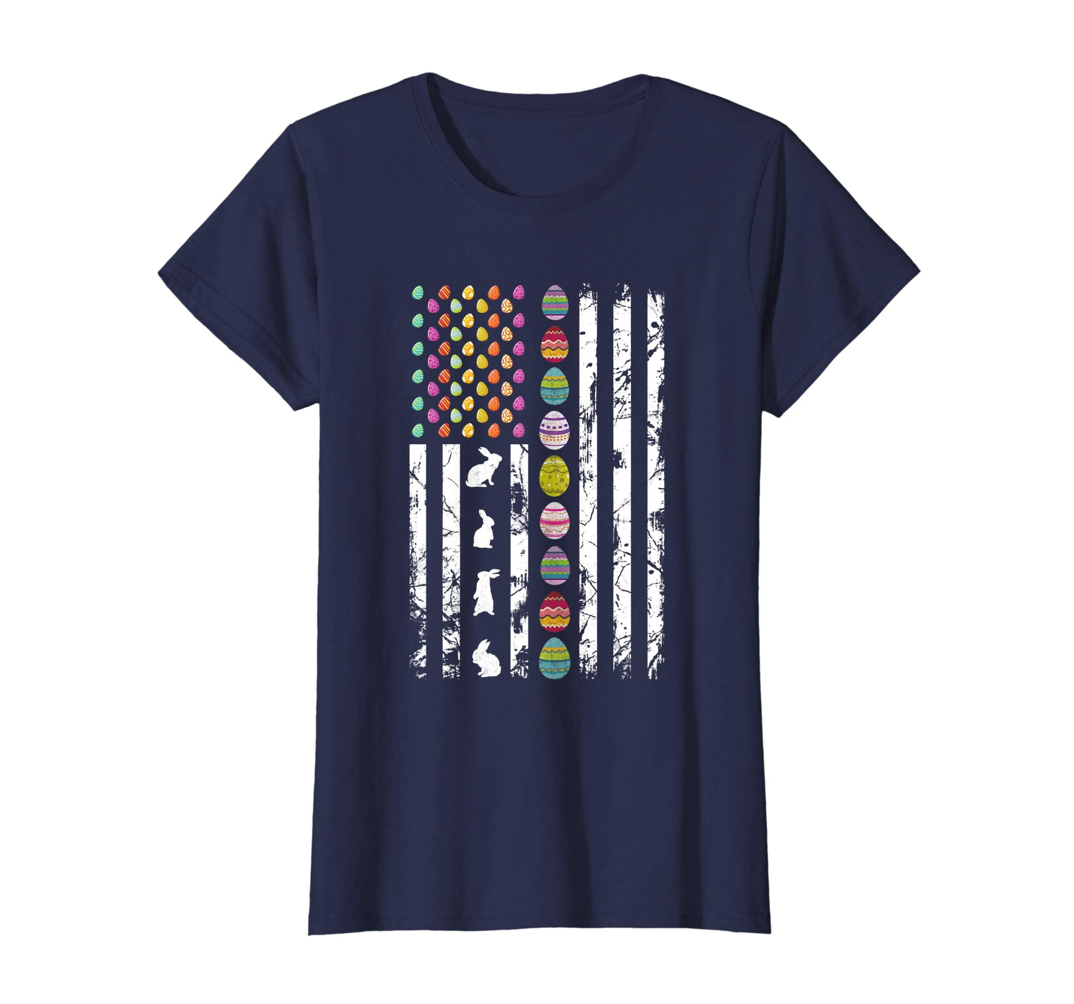 Easter American Flag T-shirt Easter Eggs and Bunnys Outfit