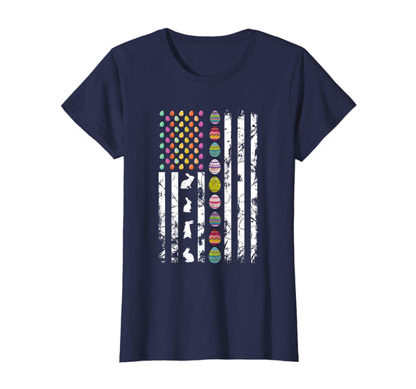 Easter American Flag T-shirt Easter Eggs and Bunnys Outfit