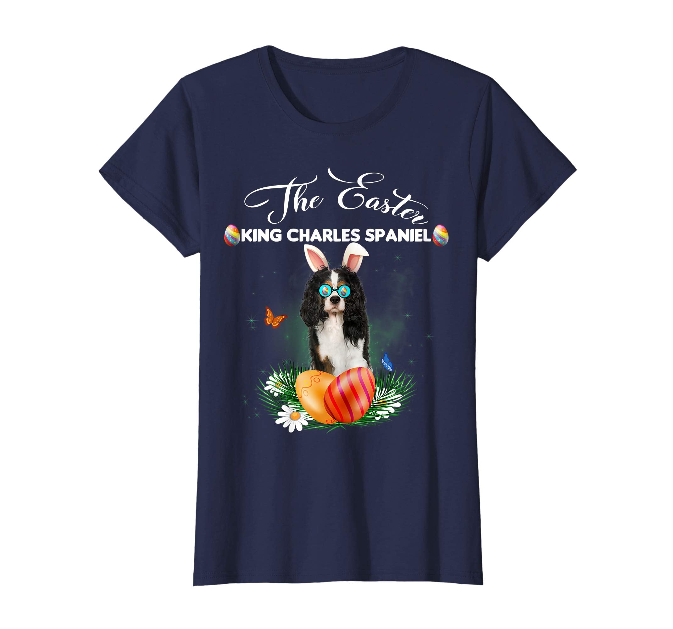 King Charles Spaniel Bunny Easter Day Dog Gifts T-Shirt