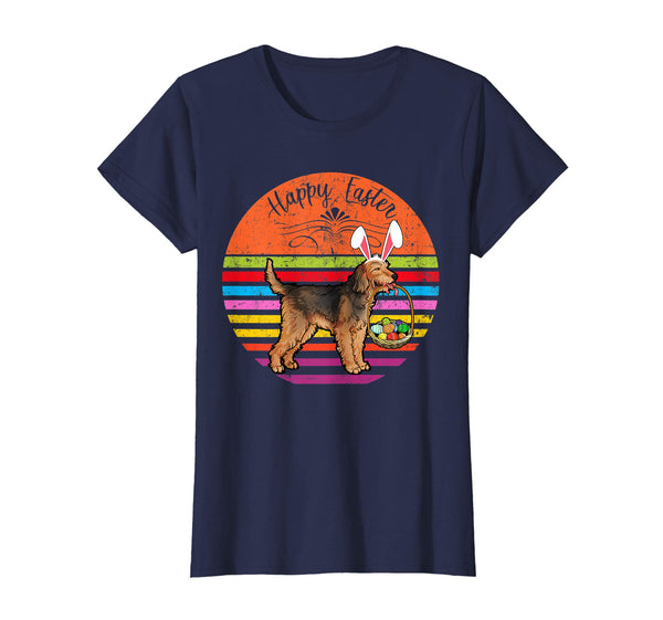Cute Otterhound Dog With Bunny Hat Happy Easter Eggs T Shirt