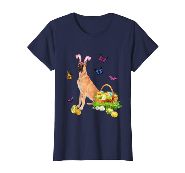 Great Dane Bunny Hat Rabbit Easter Eggs T-Shirt