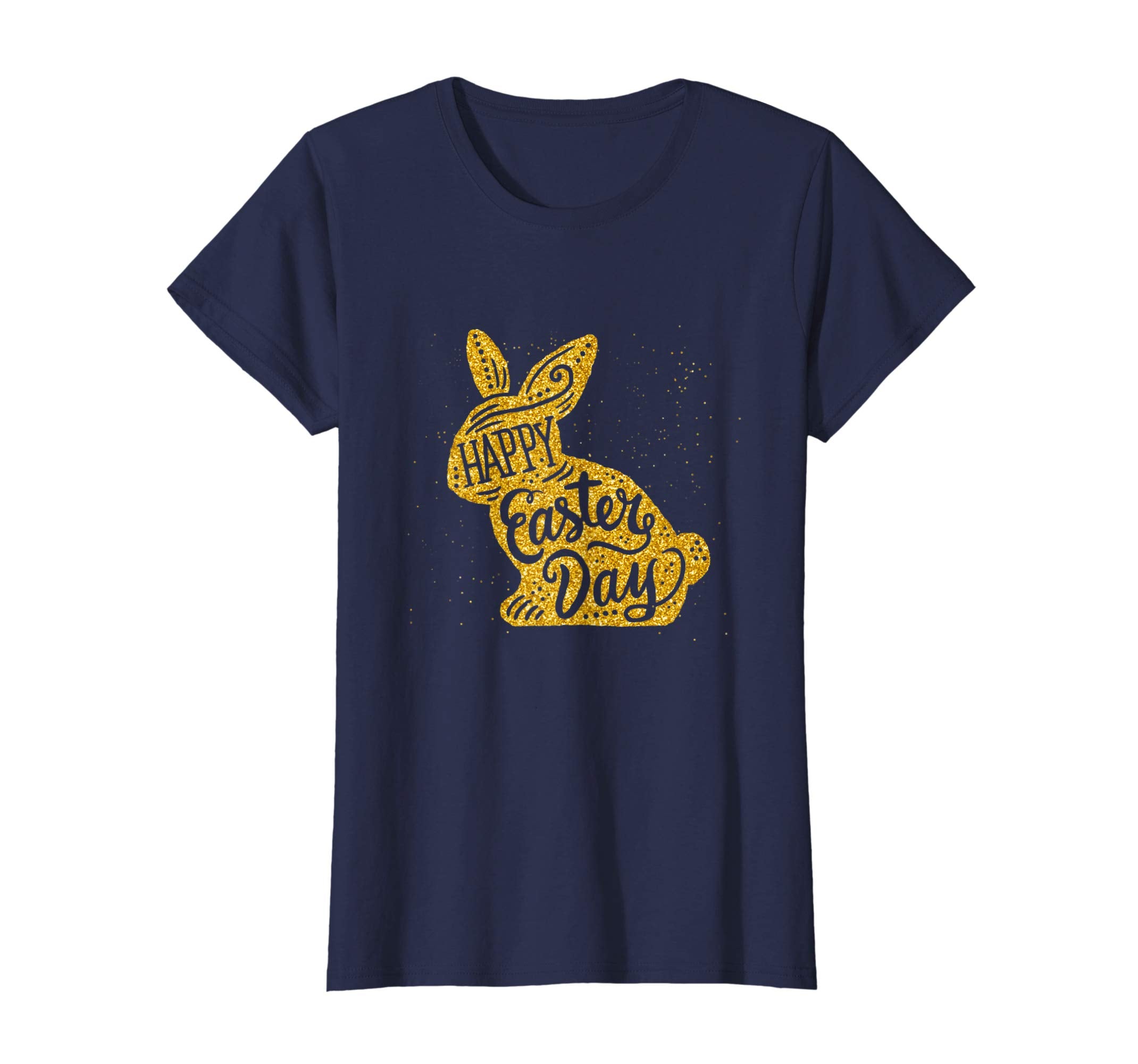 Happy Easter Bunny Tee shirt with Easter Gold Tee