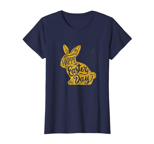 Happy Easter Bunny Tee shirt with Easter Gold Tee