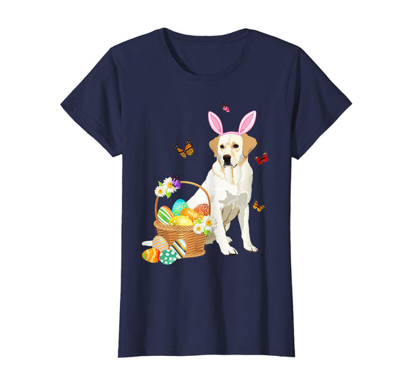 Labrador Bunny Hat Rabbit Easter Eggs Shirt Happy Ea